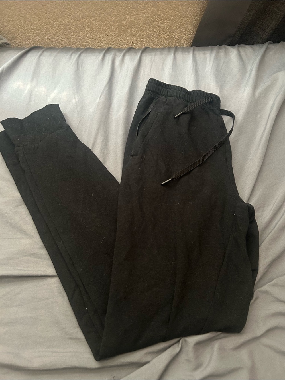 Men's Black Elastic Waist Jogger Pants